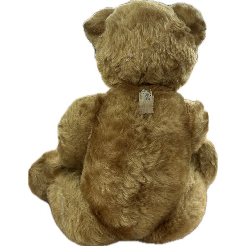 3 - Vintage English mohair growler teddy bear by Merrythought, overall height 18 inches