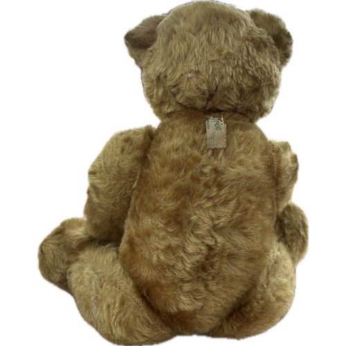 3 - Vintage English mohair growler teddy bear by Merrythought, overall height 18 inches