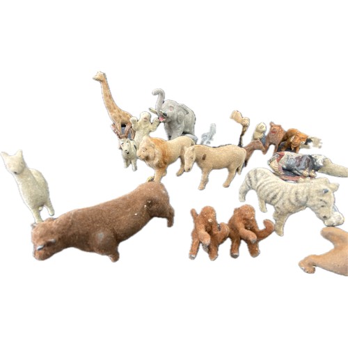 27 - Collection of vintage lead & metal painted animals