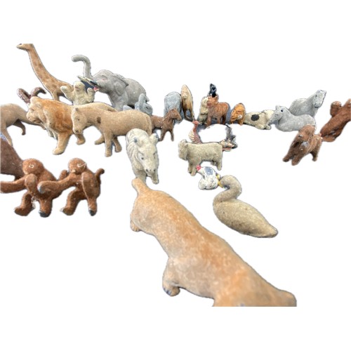 27 - Collection of vintage lead & metal painted animals