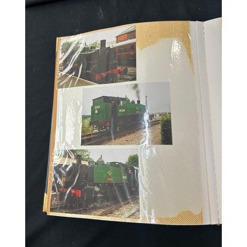 13 - Three vintage photo albums containing steam locomotive photographs