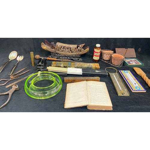 Selection of collectable items to include measuring instruments, pots ...