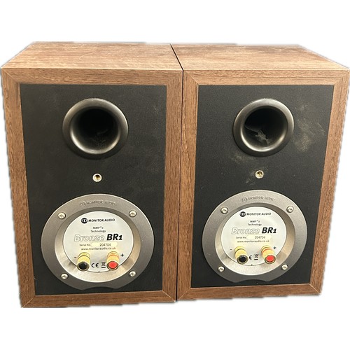 Monitor Audio Bronze BR1 bookshelf speakers ( Walnut Finish ) paired ...