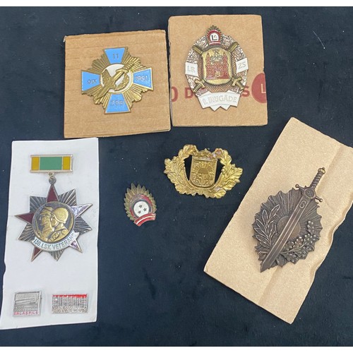 Inter war military Latvia Badge of the 6. Riga Infantry Regiment, 1st ...