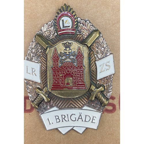 Inter war military Latvia Badge of the 6. Riga Infantry Regiment, 1st ...