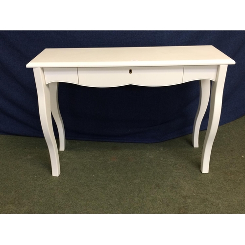 688 - Cream dressing table with central drawer 115 cm w