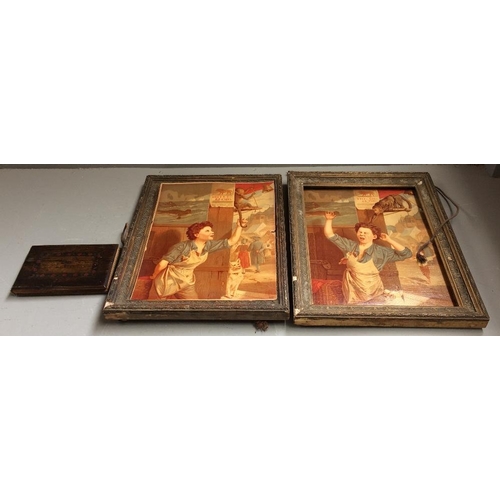 113 - Jerusalem pressed flower book with olive wood cover dated 1910, 2 pairs of interesting prints with o... 