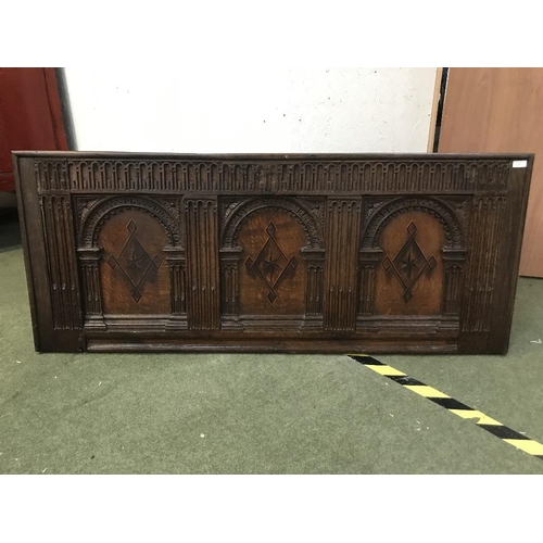 257 - Elizabethan wooden panel 142 x 59 x 5 cm
No signs of worm, additional later wood strips at either en... 