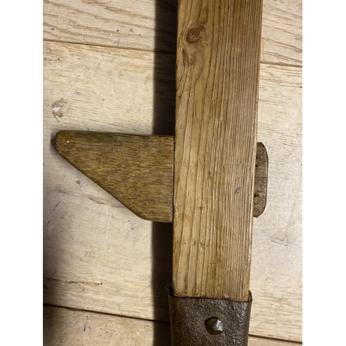 105 - Vintage pine handled peat shovel