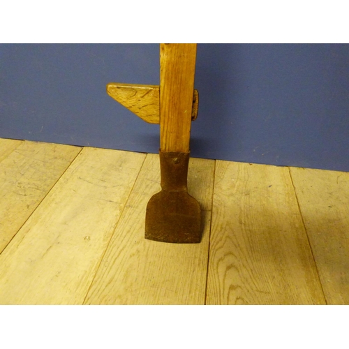 105 - Vintage pine handled peat shovel