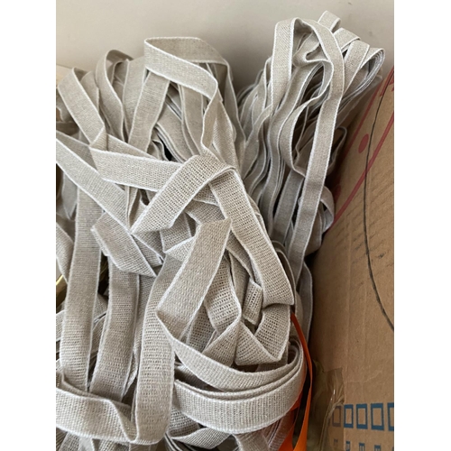 30 - Quantity of good quality curtain accessories - tie backs, curtain poles and pol ends, ribbon etc, se... 