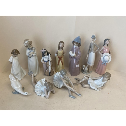 56 - Qty of Nao & Lladro figurines see images for details CONDITION: no obvious signs of restoration or d... 