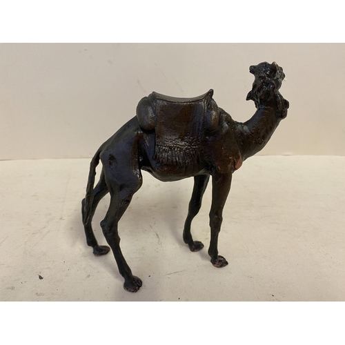 86 - Bronze camel under saddle, 13cmH