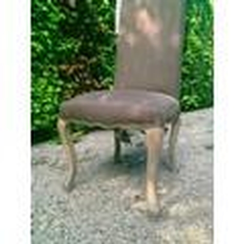 729 - A set of 10 good quality upholstered, studded dining chairs, good condition