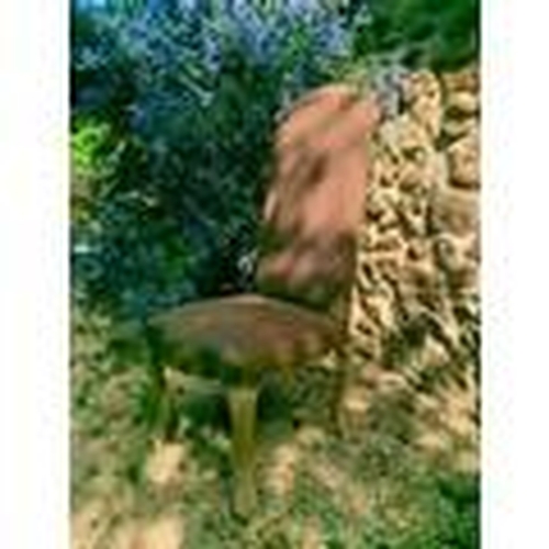 729 - A set of 10 good quality upholstered, studded dining chairs, good condition