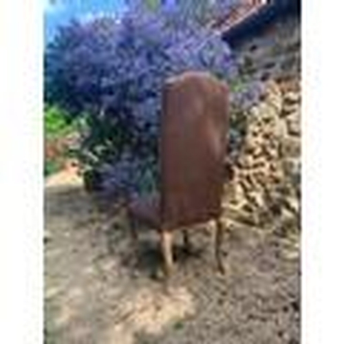 729 - A set of 10 good quality upholstered, studded dining chairs, good condition