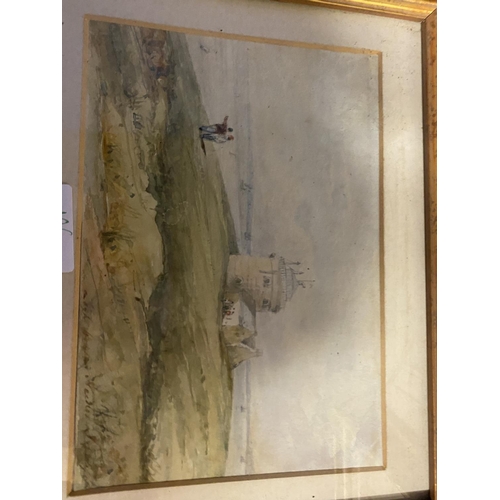 106 - Group of framed watercolours and a black and white pencil drawing after Samuel Prout, (not signed bu... 