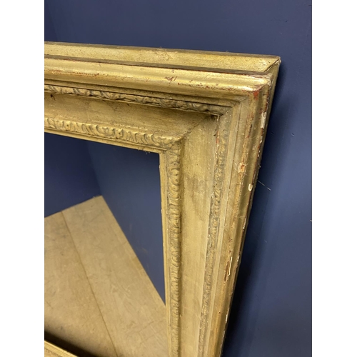 164 - A large silver gilt coloured picture framed with ribbed decorative pattern work.  External
 151 cm t... 