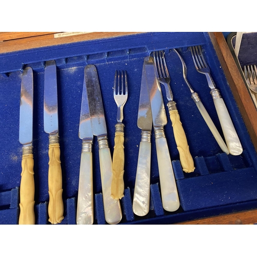 213 - Qty flatware including Mappin Bros. part canteen and another