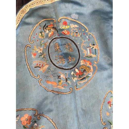 239 - 2 Oriental silk jackets (general wear with age - see photos)