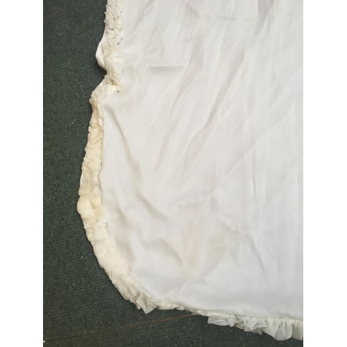 240 - Vintage wedding dress and netting  (condition - worn and some blemishes)