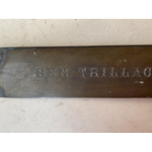 259 - A Page Turner - Late C19th Stalking trophy modelled with  a brass plate inscribed BEN TRILLASHAN 9TH... 