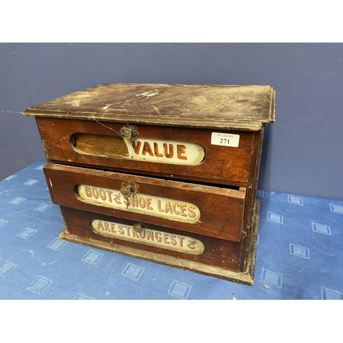 271 - Old vintage 3 drawer chest, see images - very worn with losses and breakages