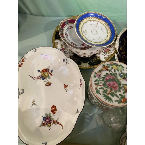 282 - Interesting mixed lot of vintage gloves, collectables, china, including a fitted ladies necessaire. ... 