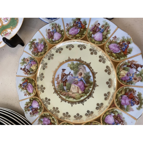 322 - Qty of decorative china and pottery, including Coalport exotic bird plate etc (condition some wear -... 