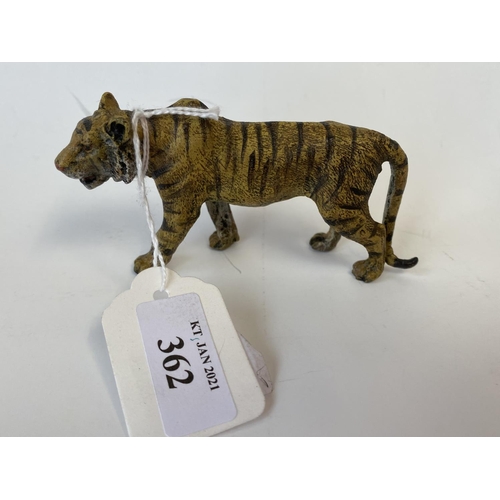 362 - Cold painted figure of a standing tiger, 6cmH approx.  (condition good)