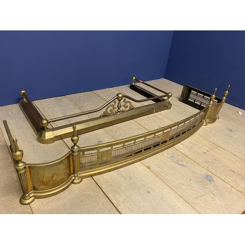 405 - Two brass fire surrounds