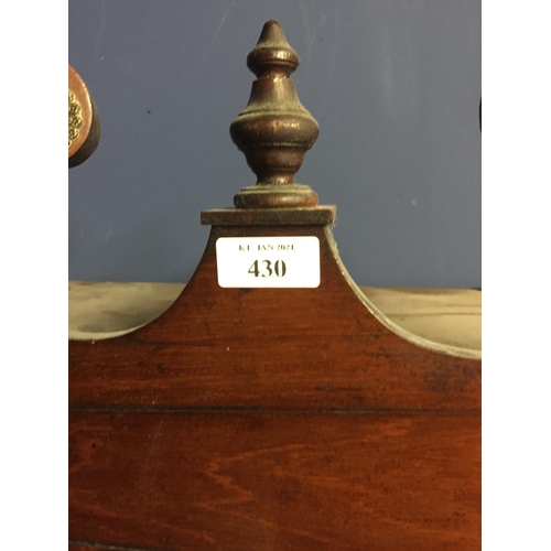 430 - Victorian mahogany short Long Case Clock, with 2 lead weights, painted on dial Thatcher Wantage, 180... 