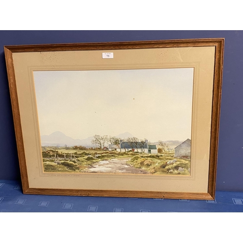 73 - FRANK EGGINTON (1908-1990), Watercolour, Titled A cottage near Falcarragh, Co Donegal, 37 x 53cm , s... 