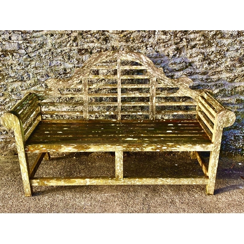 750 - Weathered teak garden bench in the Luytchens style
165cm long