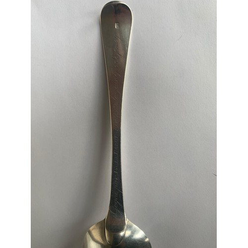 174 - Georgian Jersey old English pattern Silver tablespoon of military interest, inscribed 1807 1 Prix Mi... 