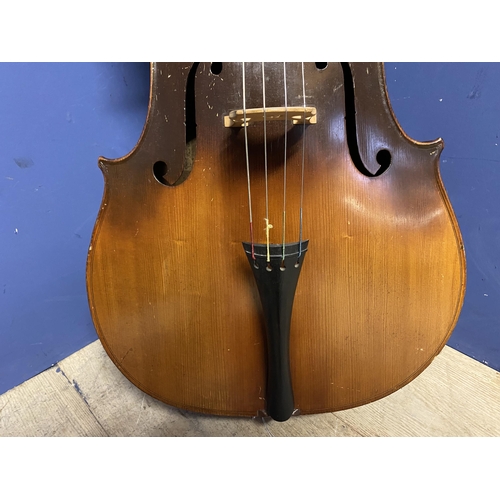 414 - French Cello by Thibouville Lamy second half of the 20th C. good order.  Body length 75.5cm