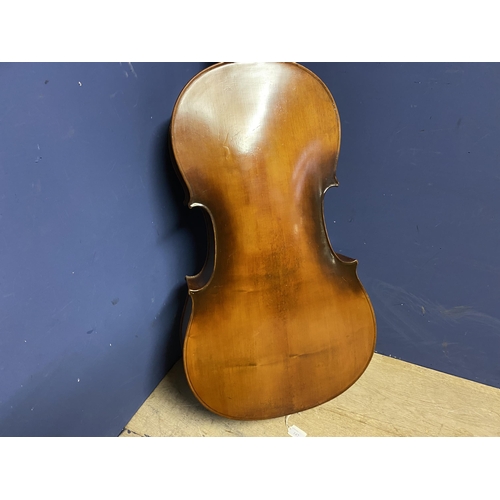 414 - French Cello by Thibouville Lamy second half of the 20th C. good order.  Body length 75.5cm