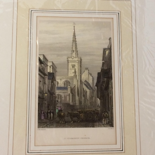 427 - 3 unframed prints of Oxford : St Clemments Church, The Radcliffe Infirmary and the Radcliffe Observa... 