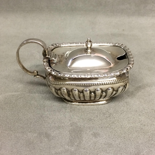 113 - Collection of Sterling silver salts and lidded mustard pots, to include a pair of circular salts rai... 