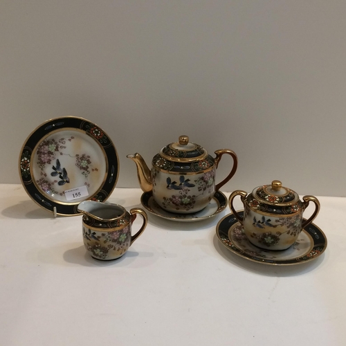 155 - Japanese Noritake style ceramic tea set, condition - light signs of wear