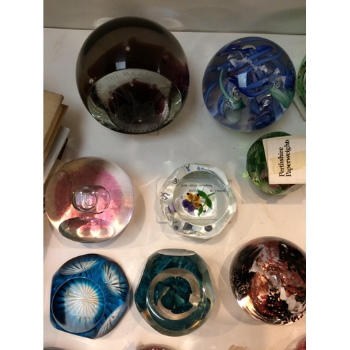 178 - Collection of Caithness and other glass paperweights, and Caithness paperwork