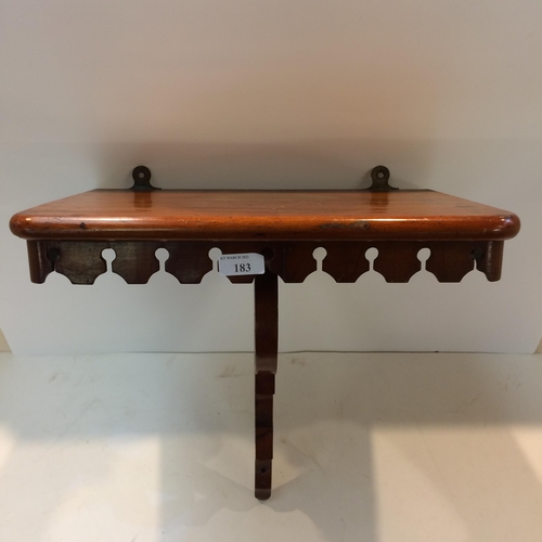 183 - Victorian mahogany wall bracket 40cm W