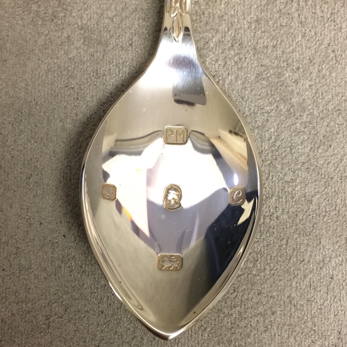 19 - A boxed st of 8 Sterling silver commemorative spoons, 