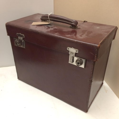 271 - Three vintage cases, including a hat box, and one case by Olympic Corp