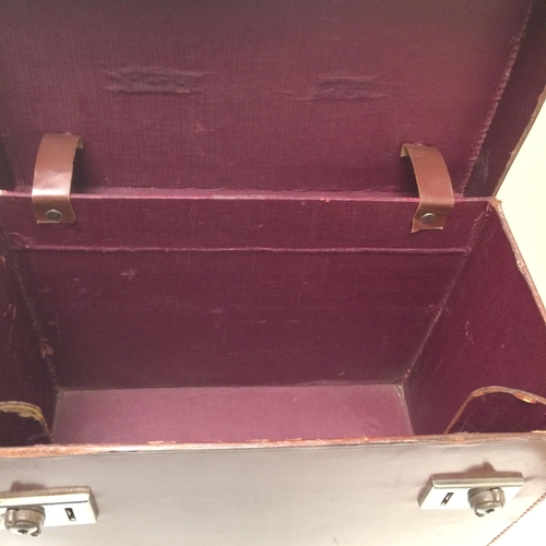 271 - Three vintage cases, including a hat box, and one case by Olympic Corp