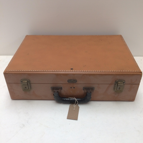 271 - Three vintage cases, including a hat box, and one case by Olympic Corp