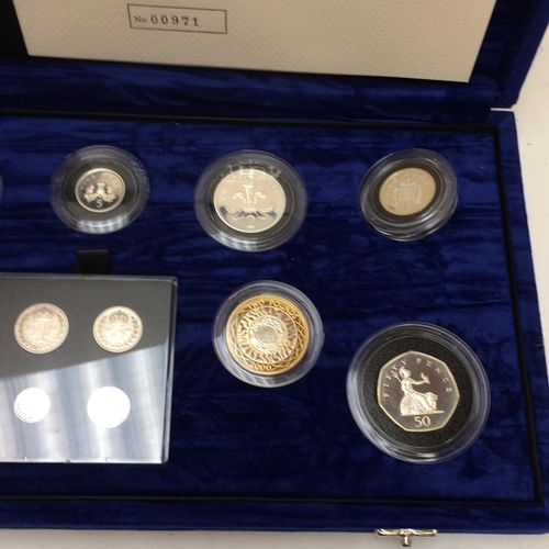 287 - 2 cases of coins, Royal Mint  Millennium cased presentation coinage 