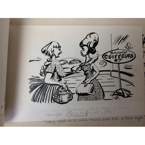 297 - Mid century original artwork of Daily newspapers comic strips by D N Fergusson