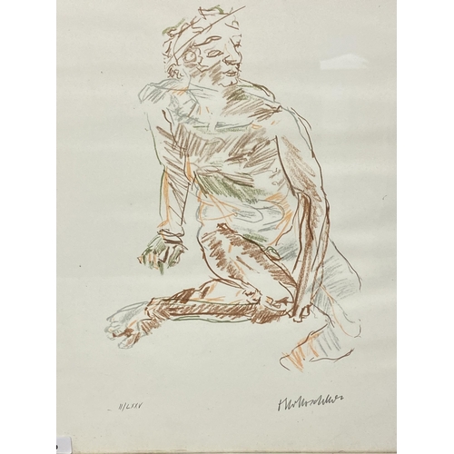 299 - Oska Kokoschka (Austrian 1886-1980) a lithograph print of a seated gentleman