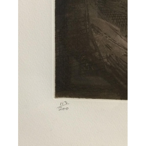 322 - M J Wells (British, Contemporary), Etching, Evening Harbour II, signed, titled and numbered 113 / 20... 